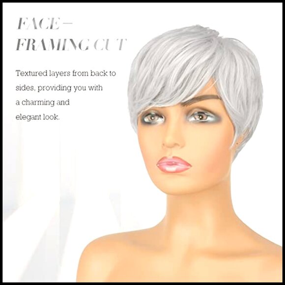 Synthetic Short Pixie Wig Glueless Layered Wavy Modern Chic Cosplay main image 6